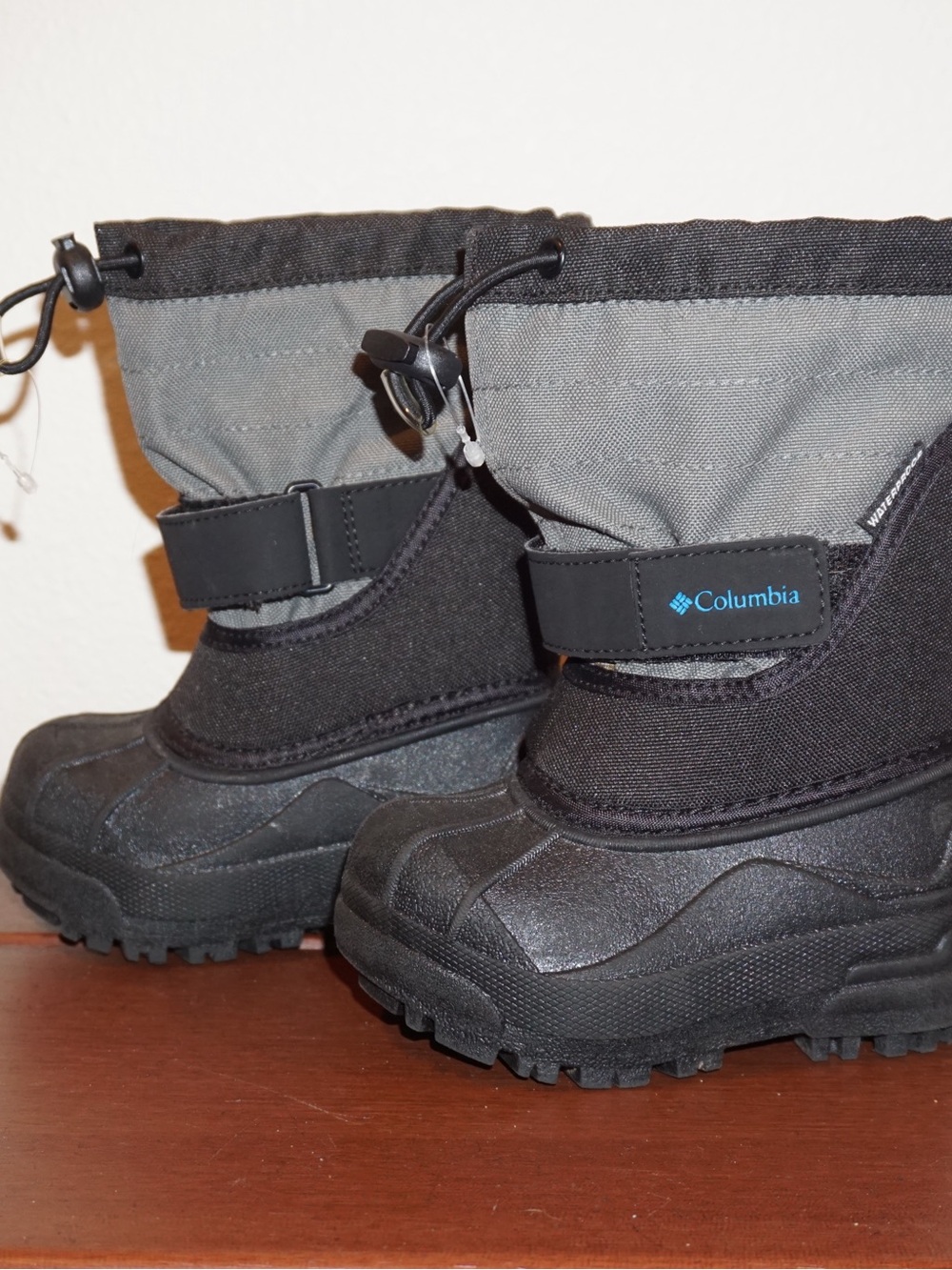 Columbia Kids Black and Gray Waterproof Winter Boots